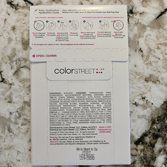 Color Street Nail Polish Strips - French Glitter Manicure - We're Meant To Oui - Picture 2 of 3